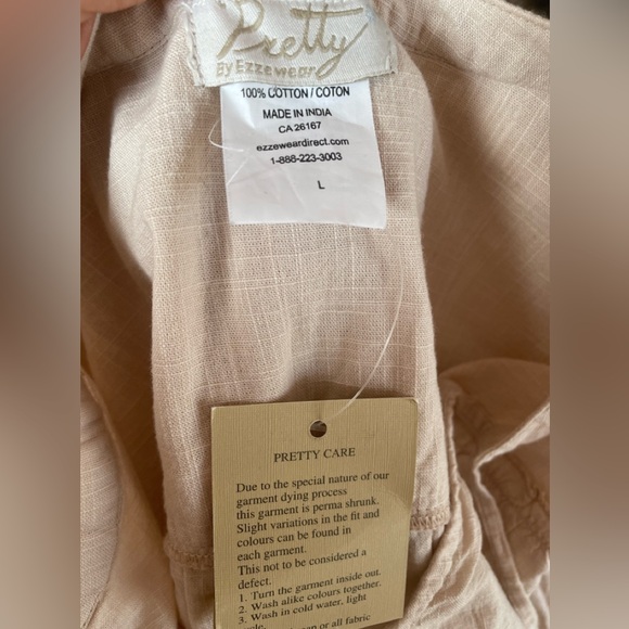 22”PTP cotton summer dress gauzy gauze linen feel boho feminine - Picture 6 of 6